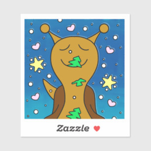 Pegatina Caracol lindo con galleta de Navidades   Vinilo