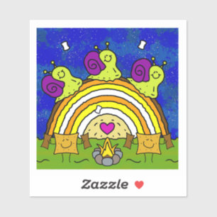 Pegatina Caracoles cúrcuitos cruzan el Vinyl del tronco arc