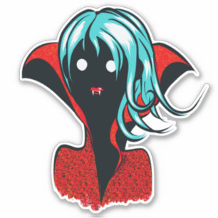 Pegatina Carácter Chica de vampiros divertidos