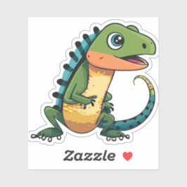 Pegatina Caracter de Personalizado Cute Baby Lizard
