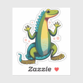 Pegatina Caracter de Personalizado Cute Baby Lizard