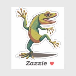 Pegatina Caracter de Personalizado Cute Baby Lizard