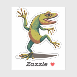Pegatina Caracter de Personalizado Cute Baby Lizard
