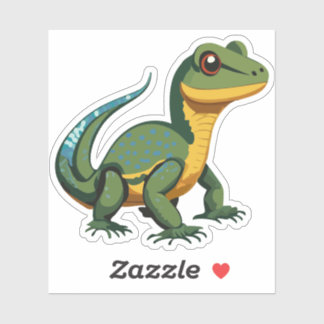 Pegatina Caracter de Personalizado Cute Baby Lizard