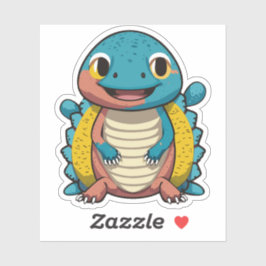 Pegatina Caracter de Personalizado Cute Baby Lizard
