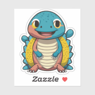 Pegatina Caracter de Personalizado Cute Baby Lizard