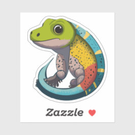 Pegatina Caracter de Personalizado Cute Baby Lizard