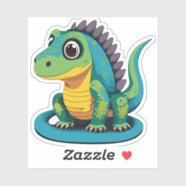 Pegatina Caracter de Personalizado Cute Baby Lizard