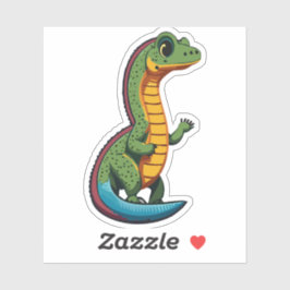 Pegatina Caracter de Personalizado Cute Baby Lizard