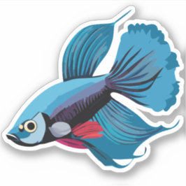 Pegatina Caracter Personalizado de peces beta macho