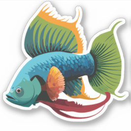 Pegatina Caracter Personalizado de peces beta macho