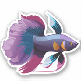 Pegatina Caracter Personalizado de peces beta macho