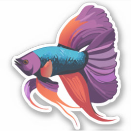Pegatina Caracter Personalizado de peces beta macho
