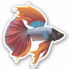 Pegatina Caracter Personalizado de peces beta macho