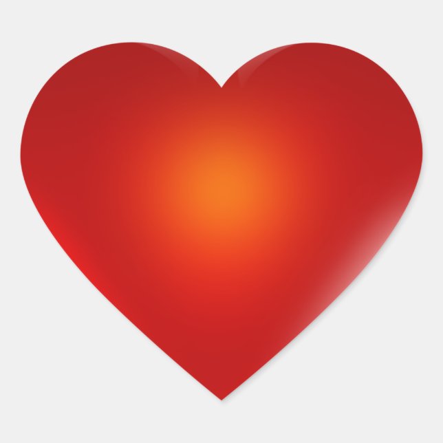 Pegatina cardíaco brillante (Anverso)