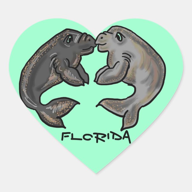 Pegatina cardíaco de Florida (Anverso)