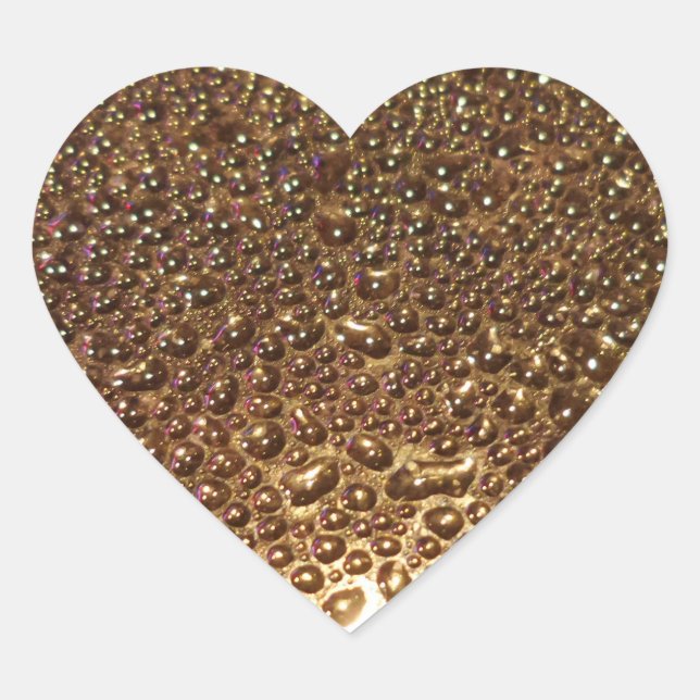 Pegatina cardíaco de las gotas de agua (Anverso)