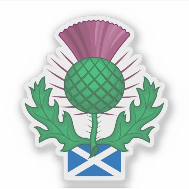 Pegatina Cardo de Escocia (Anverso)