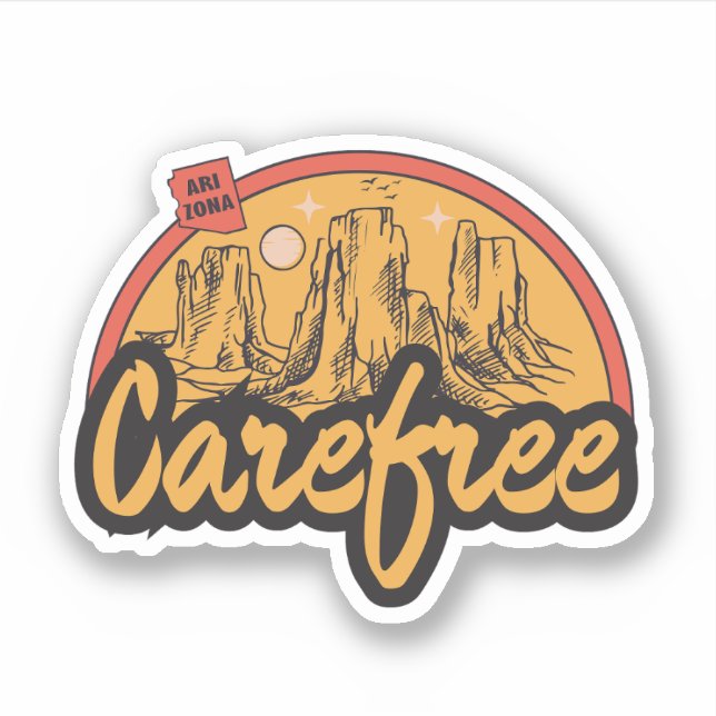 Pegatina Carefree, Arizona  (Anverso)