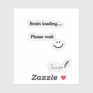 Pegatina Carga de cerebro Por Favor Espere - Funny Laptop P
