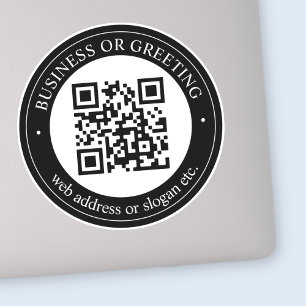 Pegatina Cargar código QR o logotipo   Negro moderno