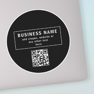 Pegatina Cargar código QR o logotipo   Negro moderno