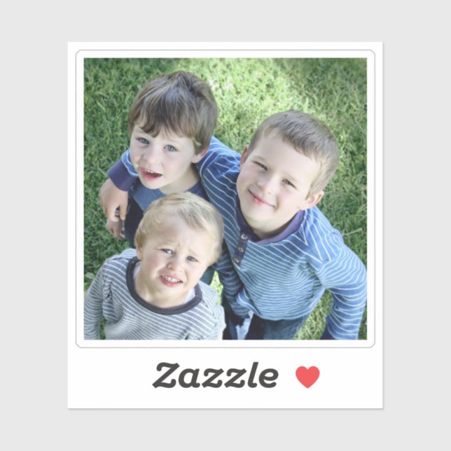 Pegatina Cargar tu foto (Hoja)