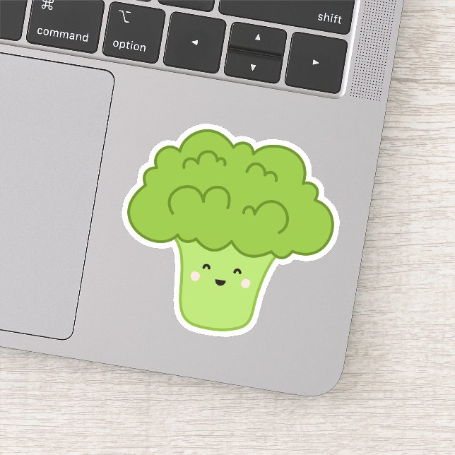 Pegatina Caricatura de Cute kawaii broccoli (Detalle)