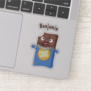 Pegatina Caricatura de dibujos animados de un dulce chocola