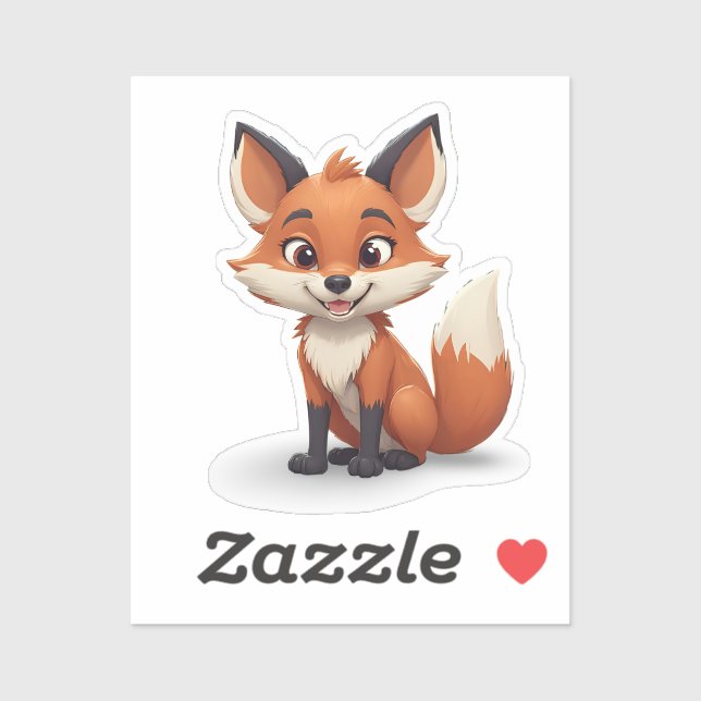 Pegatina Caricatura sonriente  (Hoja)