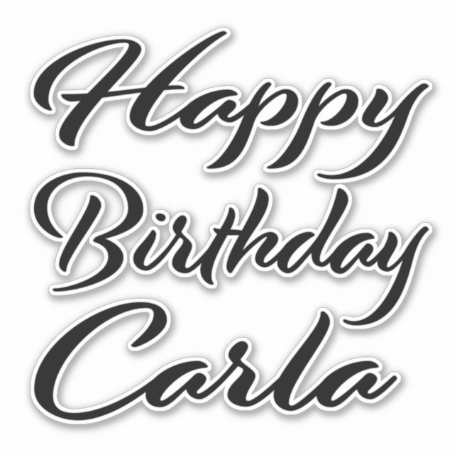 Pegatina Carla Name Vorname black Sticker Geburtstag (Anverso)