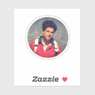 Pegatina Carlo Acutis Vista de la foto de Vintage