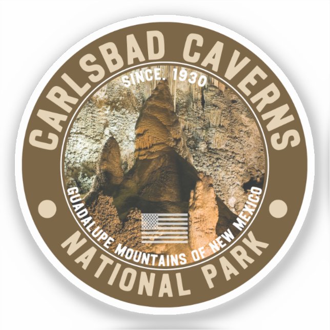 Pegatina Carlsbad Caverns National Park New Mexico (Anverso)