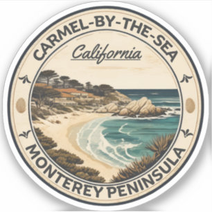 Pegatina Carmel junto al mar playa california costa pacífic
