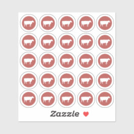 Pegatina Carne de vacuno de elección de la comida