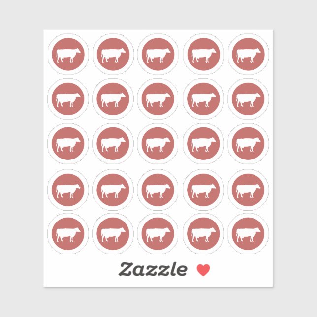 Pegatina Carne de vacuno de elección de la comida (Hoja)