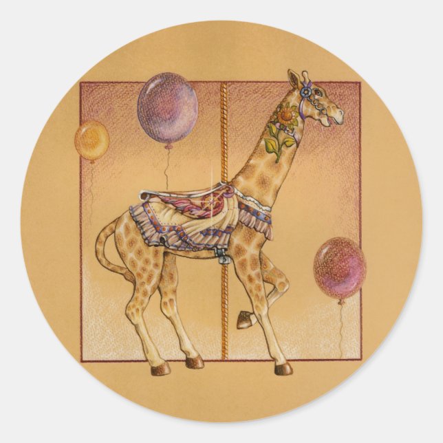 Pegatina - Carousel Giraffe (Anverso)