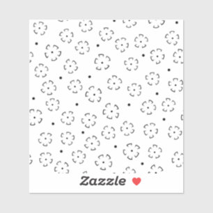 Pegatina Carpeta de cumpleaños con flores personalizadas