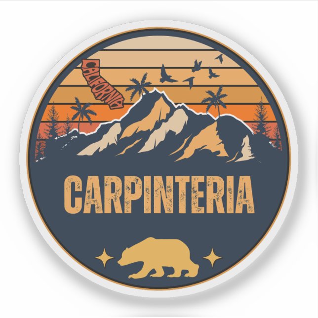 Pegatina Carpinteria, California (Anverso)