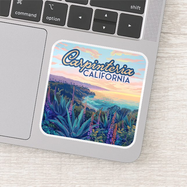 Pegatina Carpinteria California Santa Barbara Ventura Beach (Detalle)