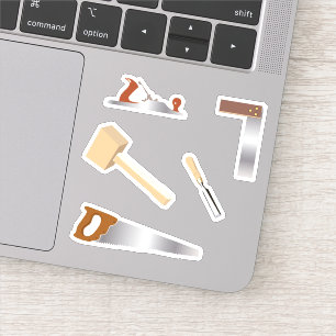 Pegatina Carpintería del kit de herramientas de trabajo en