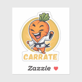 Pegatina Carrate Carrot Karate Pun