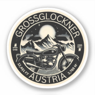 Pegatina Carretera alpina Grossglockner Alpes austriacos a