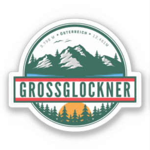 Pegatina Carretera alpina Grossglockner Alpes austríacos mo