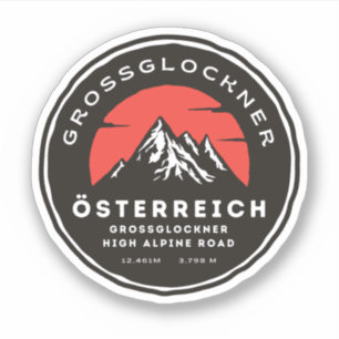 Pegatina Carretera alpina Grossglockner Alpes austriacos mo