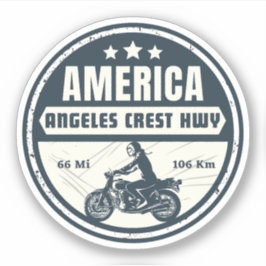 Pegatina Carretera Angeles Crest Ruta Estatal de California