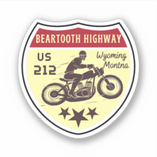 Pegatina Carretera Beartoothus 212 ruta Montana a Wyoming