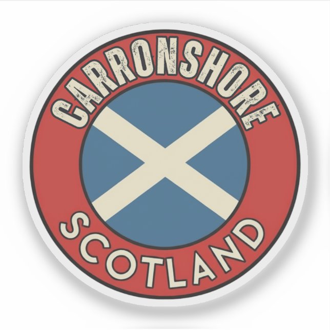 Pegatina Carronshore, Escocia (Anverso)