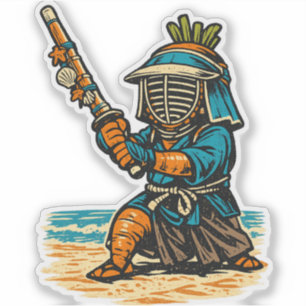 Pegatina Carrot Kendo Beach Dojo — Entrenamiento de Verano 