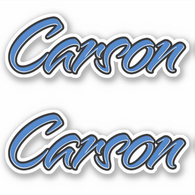 Pegatina Carson Name blue Aufkleber Sticker Stickerset (Anverso)